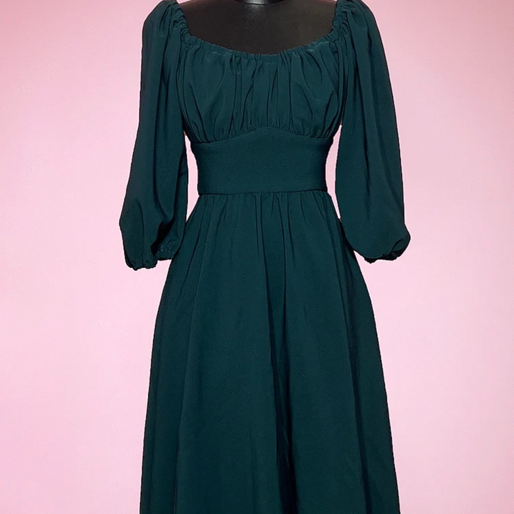 Vixen by Micheline Pitt Spruce Green Vacation Dress